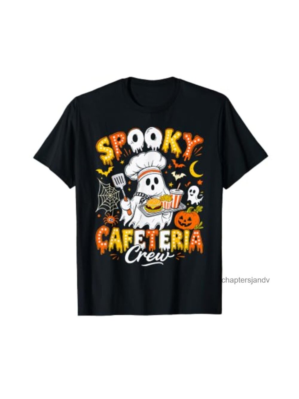 Spooky Cafeteria Crew Halloween Ghost Lunch Lady T-Shirt
